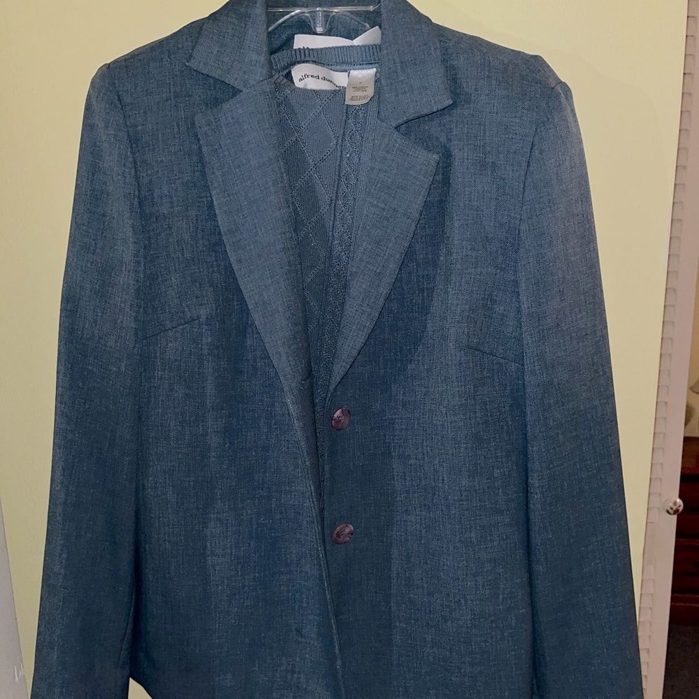 Full ladies suit outfit with sweater, jacket and pants. All size 8. Barely worn.
